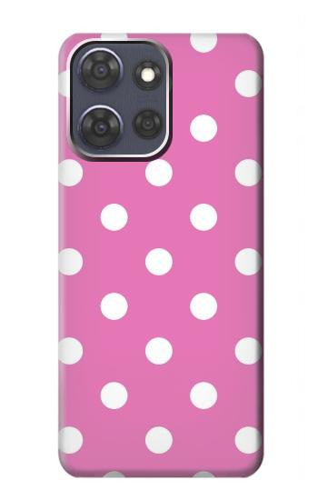 S2358 Pink Polka Dots Hülle Schutzhülle Taschen für Motorola Moto G Power (2025)