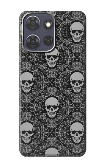 S2371 Skull Vintage Monochrome Pattern Hülle Schutzhülle Taschen für Motorola Moto G Power (2025,2026)