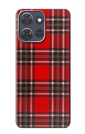 S2374 Tartan Red Pattern Hülle Schutzhülle Taschen für Motorola Moto G Power (2025)