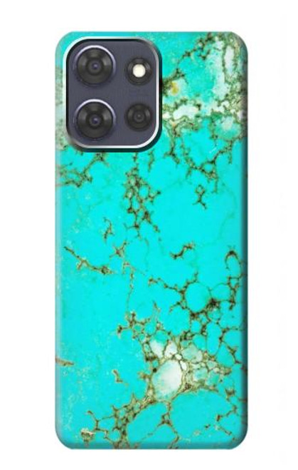 S2377 Turquoise Gemstone Texture Graphic Printed Hülle Schutzhülle Taschen für Motorola Moto G Power (2025)
