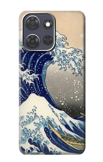 S2389 Hokusai The Great Wave off Kanagawa Hülle Schutzhülle Taschen für Motorola Moto G Power (2025)