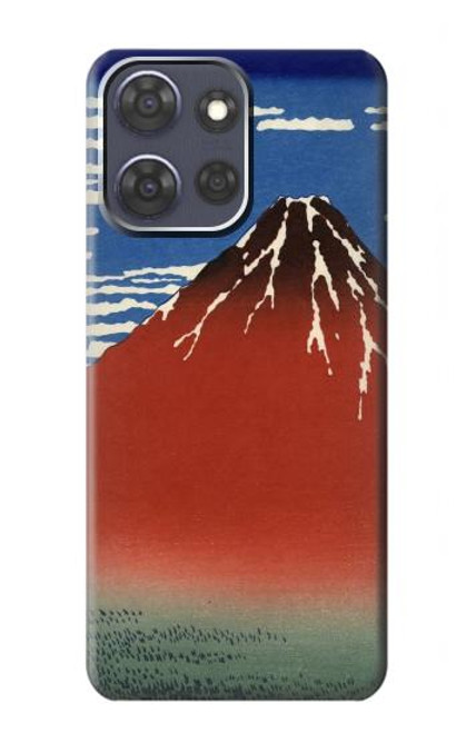 S2390 Katsushika Hokusai Red Fuji Hülle Schutzhülle Taschen für Motorola Moto G Power (2025)