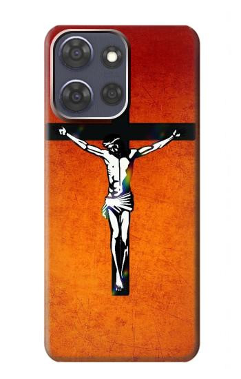 S2421 Jesus Christ On The Cross Hülle Schutzhülle Taschen für Motorola Moto G Power (2025)