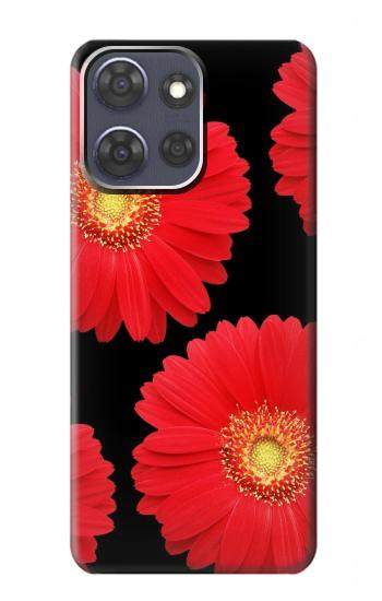 S2478 Red Daisy flower Hülle Schutzhülle Taschen für Motorola Moto G Power (2025)