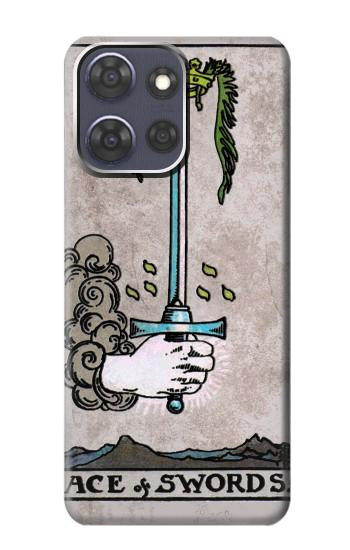 S2482 Tarot Card Ace of Swords Hülle Schutzhülle Taschen für Motorola Moto G Power (2025,2026)