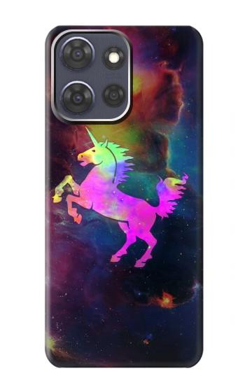 S2486 Rainbow Unicorn Nebula Space Hülle Schutzhülle Taschen für Motorola Moto G Power (2025)