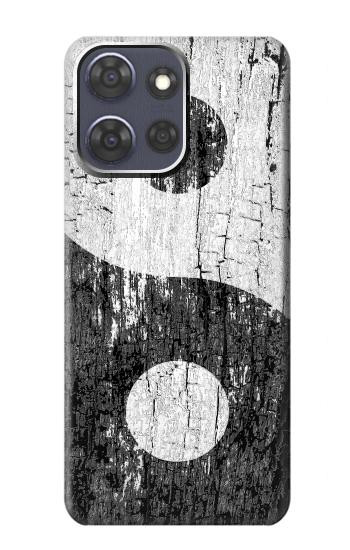 S2489 Yin Yang Wood Graphic Printed Hülle Schutzhülle Taschen für Motorola Moto G Power (2025)