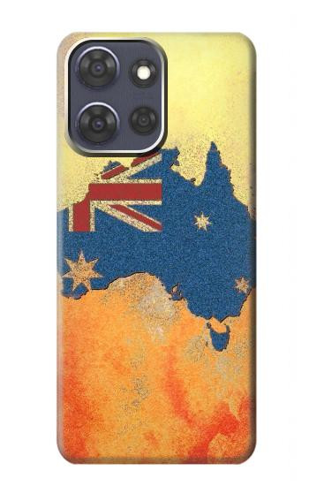 S2494 Australia Flag Map Rock Texture Hülle Schutzhülle Taschen für Motorola Moto G Power (2025,2026)