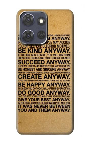 S2513 Mother Teresa Anyway Quotes Hülle Schutzhülle Taschen für Motorola Moto G Power (2025)