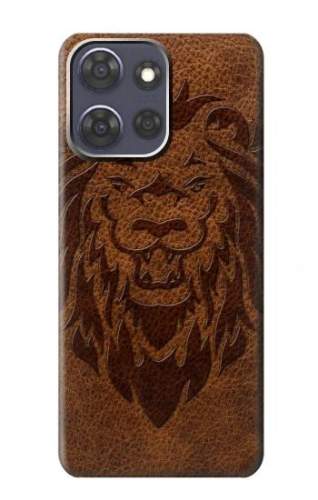 S2529 Leo Zodiac Tattoo Brown Graphic Print Hülle Schutzhülle Taschen für Motorola Moto G Power (2025)