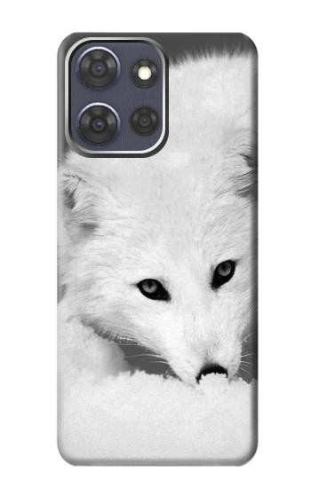 S2569 White Arctic Fox Hülle Schutzhülle Taschen für Motorola Moto G Power (2025)
