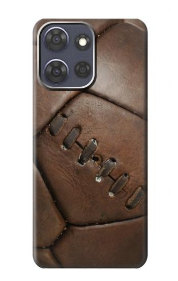 S2661 Leather Soccer Football Graphic Hülle Schutzhülle Taschen für Motorola Moto G Power (2025)
