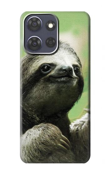 S2708 Smiling Sloth Hülle Schutzhülle Taschen für Motorola Moto G Power (2025,2026)
