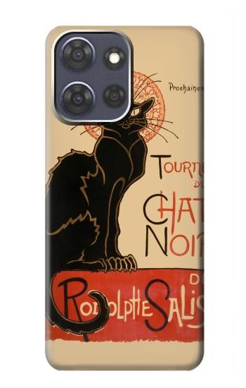 S2739 Chat Noir Black Cat Vintage Hülle Schutzhülle Taschen für Motorola Moto G Power (2025)