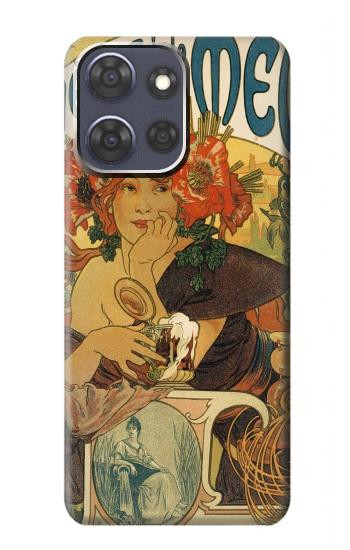 S2740 Alphonse Mucha Bieres De La Muse Hülle Schutzhülle Taschen für Motorola Moto G Power (2025,2026)