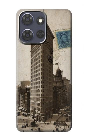 S2832 New York 1903 Flatiron Building Postcard Hülle Schutzhülle Taschen für Motorola Moto G Power (2025,2026)