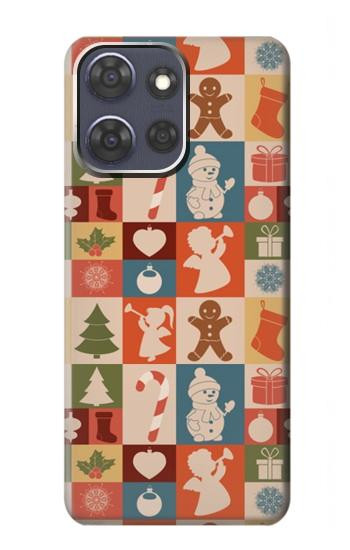 S2854 Cute Xmas Pattern Hülle Schutzhülle Taschen für Motorola Moto G Power (2025,2026)