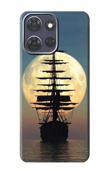 S2897 Pirate Ship Moon Night Hülle Schutzhülle Taschen für Motorola Moto G Power (2025)