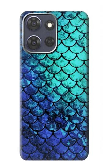 S3047 Green Mermaid Fish Scale Hülle Schutzhülle Taschen für Motorola Moto G Power (2025)