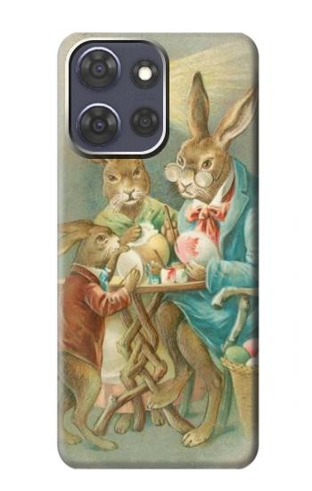 S3164 Easter Rabbit Family Hülle Schutzhülle Taschen für Motorola Moto G Power (2025,2026)
