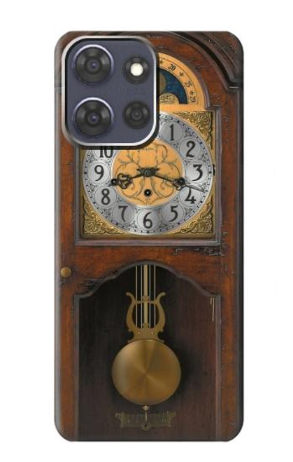 S3173 Grandfather Clock Antique Wall Clock Hülle Schutzhülle Taschen für Motorola Moto G Power (2025)