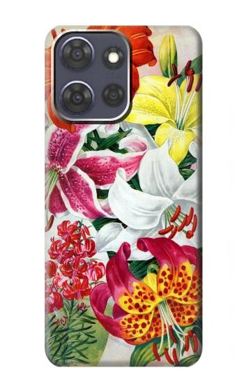 S3205 Retro Art Flowers Hülle Schutzhülle Taschen für Motorola Moto G Power (2025)