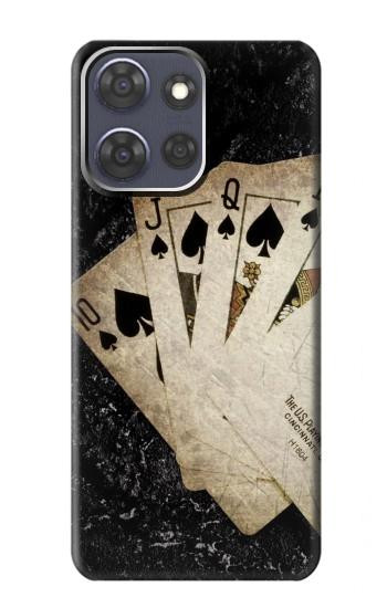 S3231 Vintage Royal Straight Flush Cards Hülle Schutzhülle Taschen für Motorola Moto G Power (2025,2026)
