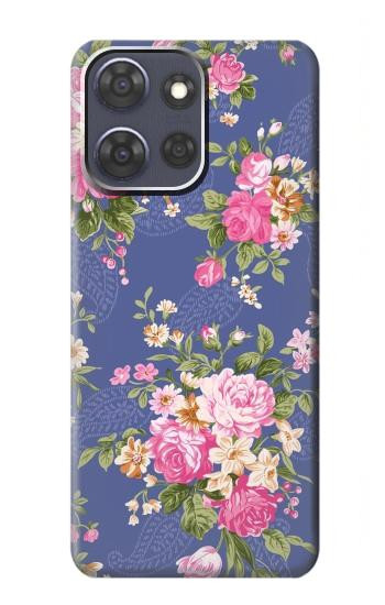 S3265 Vintage Flower Pattern Hülle Schutzhülle Taschen für Motorola Moto G Power (2025)
