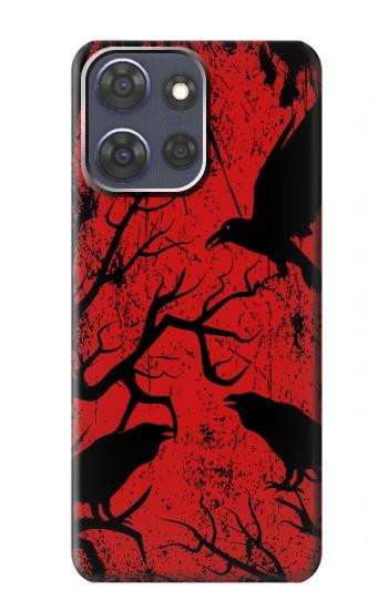 S3325 Crow Black Blood Tree Hülle Schutzhülle Taschen für Motorola Moto G Power (2025)