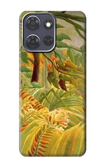 S3344 Henri Rousseau Tiger in a Tropical Storm Hülle Schutzhülle Taschen für Motorola Moto G Power (2025)