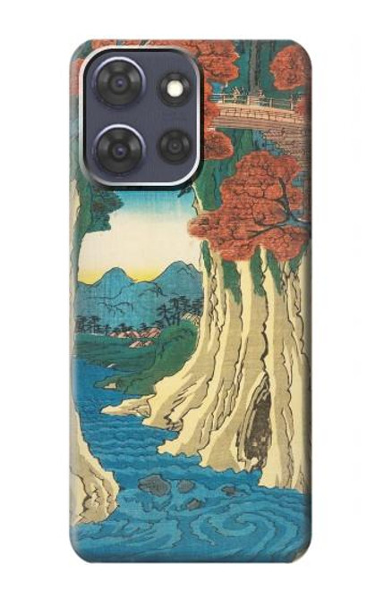S3348 Utagawa Hiroshige The Monkey Bridge Hülle Schutzhülle Taschen für Motorola Moto G Power (2025)