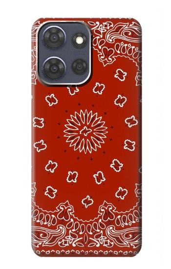 S3355 Bandana Red Pattern Hülle Schutzhülle Taschen für Motorola Moto G Power (2025)