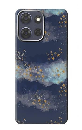 S3364 Gold Star Sky Hülle Schutzhülle Taschen für Motorola Moto G Power (2025)