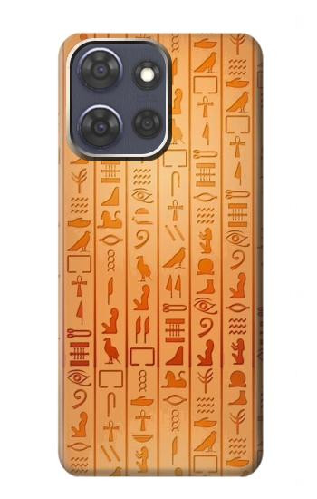 S3440 Egyptian Hieroglyphs Hülle Schutzhülle Taschen für Motorola Moto G Power (2025,2026)