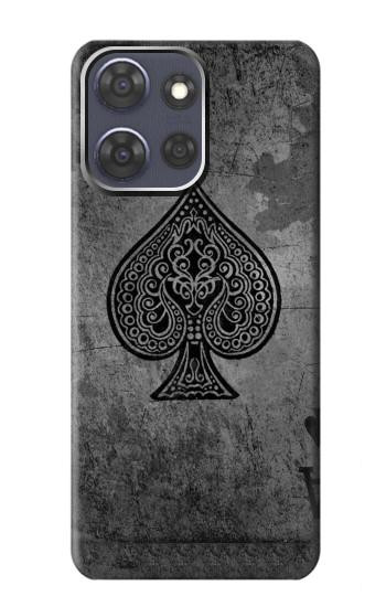 S3446 Black Ace Spade Hülle Schutzhülle Taschen für Motorola Moto G Power (2025)