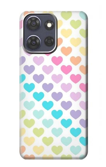 S3499 Colorful Heart Pattern Hülle Schutzhülle Taschen für Motorola Moto G Power (2025,2026)