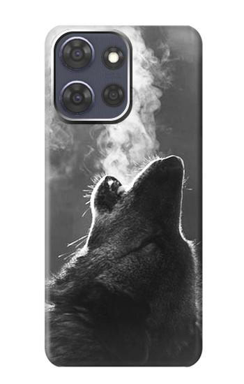 S3505 Wolf Howling Hülle Schutzhülle Taschen für Motorola Moto G Power (2025,2026)