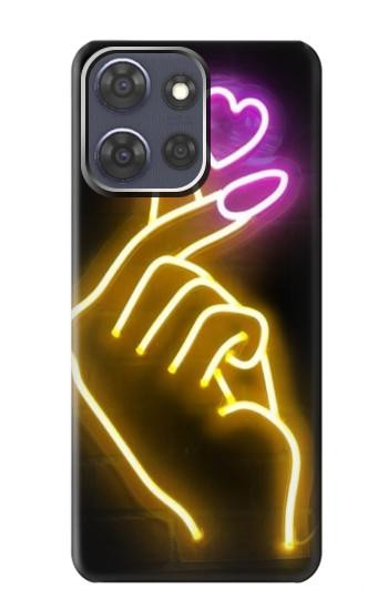 S3512 Cute Mini Heart Neon Graphic Hülle Schutzhülle Taschen für Motorola Moto G Power (2025,2026)