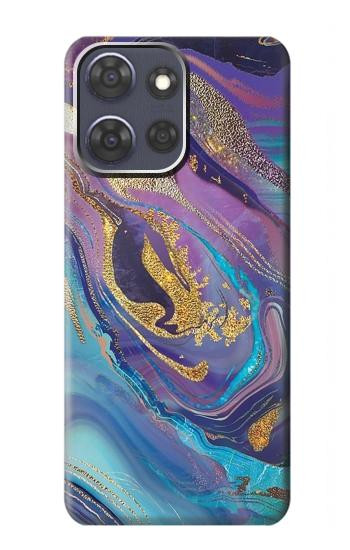 S3676 Colorful Abstract Marble Stone Hülle Schutzhülle Taschen für Motorola Moto G Power (2025,2026)