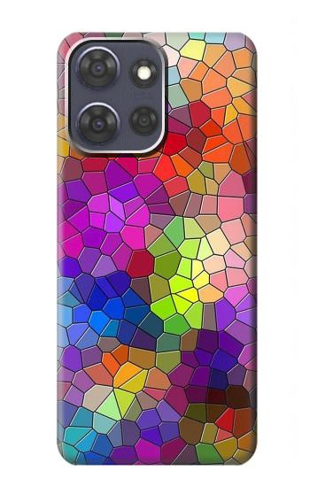 S3677 Colorful Brick Mosaics Hülle Schutzhülle Taschen für Motorola Moto G Power (2025,2026)