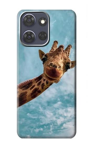 S3680 Cute Smile Giraffe Hülle Schutzhülle Taschen für Motorola Moto G Power (2025,2026)
