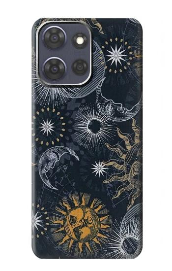 S3702 Moon and Sun Hülle Schutzhülle Taschen für Motorola Moto G Power (2025,2026)
