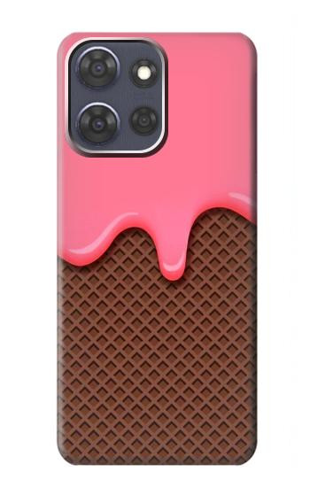 S3754 Strawberry Ice Cream Cone Hülle Schutzhülle Taschen für Motorola Moto G Power (2025,2026)
