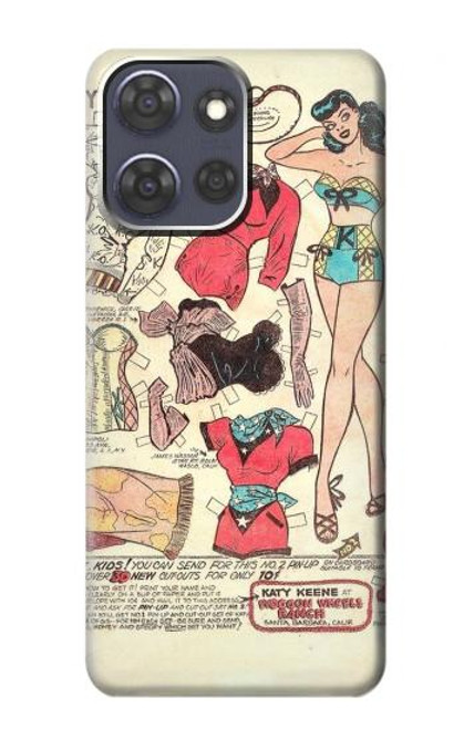 S3820 Vintage Cowgirl Fashion Paper Doll Hülle Schutzhülle Taschen für Motorola Moto G Power (2025)
