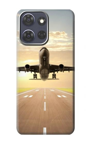 S3837 Airplane Take off Sunrise Hülle Schutzhülle Taschen für Motorola Moto G Power (2025,2026)