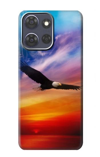 S3841 Bald Eagle Flying Colorful Sky Hülle Schutzhülle Taschen für Motorola Moto G Power (2025,2026)