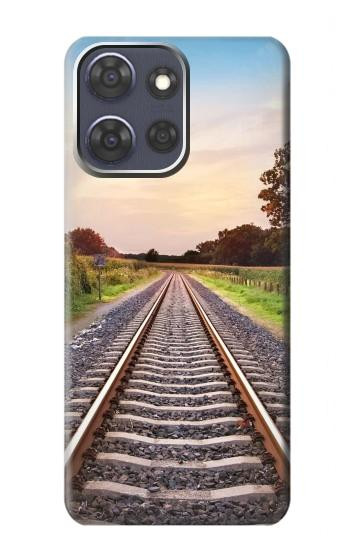 S3866 Railway Straight Train Track Hülle Schutzhülle Taschen für Motorola Moto G Power (2025,2026)