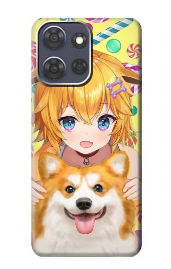S3918 Baby Corgi Dog Corgi Girl Candy Hülle Schutzhülle Taschen für Motorola Moto G Power (2025,2026)
