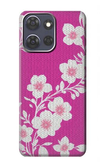 S3924 Cherry Blossom Pink Background Hülle Schutzhülle Taschen für Motorola Moto G Power (2025,2026)