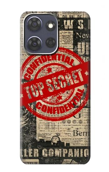 S3937 Text Top Secret Art Vintage Hülle Schutzhülle Taschen für Motorola Moto G Power (2025,2026)